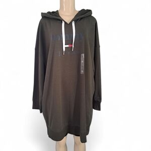 Women’s Tommy Jeans Olive Green Hoodie Dress NWT XL